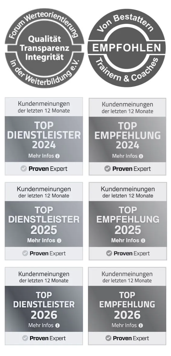 Auszeichnungen für Webseite FWW, Top Dienstleister und Empfehlungen 2026